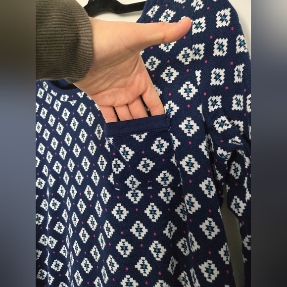 Cuddle Duds Pajama Set S Blue Layers Fair Isle Long Sleeve Jogger Pants Soft - Picture 9 of 13